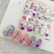 3D Laser Bronzing Nail Stickers SP073