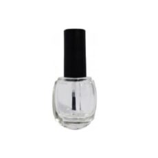 Empty Glass Polish Oval Bottle 0.5oz- No Label