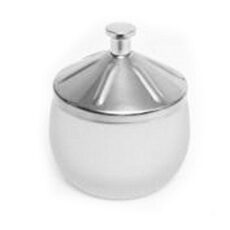 Medium Frost Glass Dappen Dish w Lid