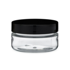 Ultra Glass Jar w Black Lid 2.66oz