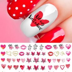 Valentine's Day Nail Art Heart Decals