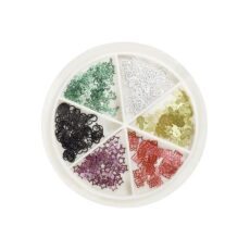 Metal Color Nail Art Christmas Ornaments 3