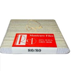 Red Nail Files 5" 80/80 - Zebra